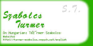 szabolcs turmer business card